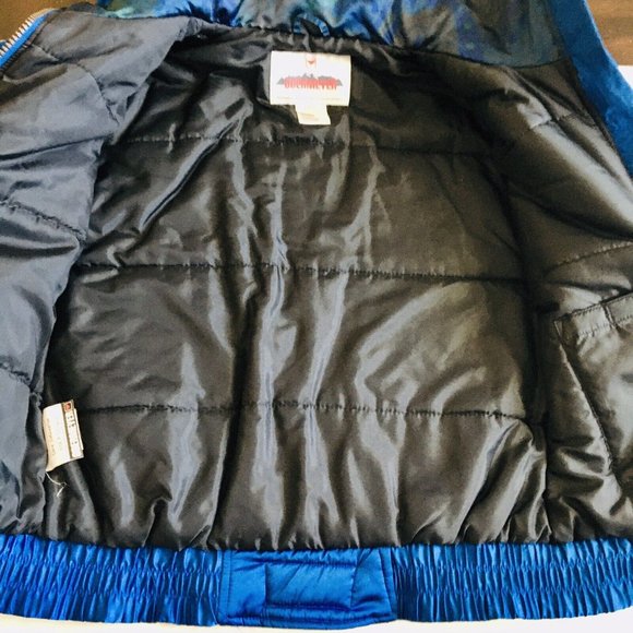 Vintage Obermeyer Retro Stardust Blue Hooded Ski Jacket Junior’s 16 Women’s M/L - Picture 6 of 11